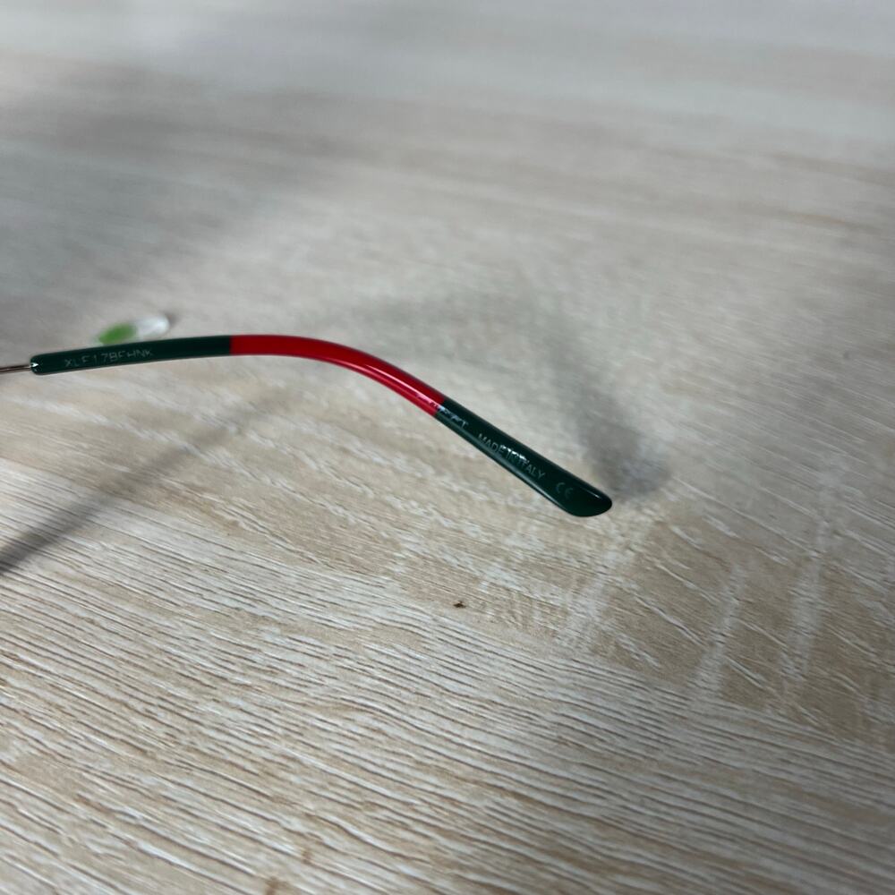 Gucci GG0399O 002 Rimless Eyeglasses Silver Green Red 56-17-150 READ DESC - Picture 11 of 16